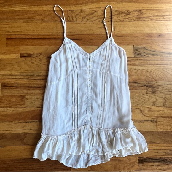 Urban Outfitters Tops - UO KIMCHI BLUE Cream Cami Ruffle Button Tank M